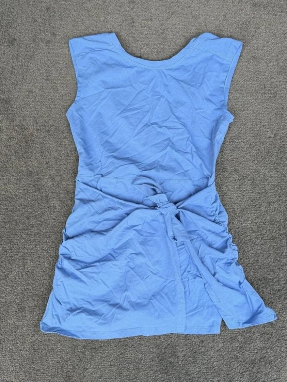 Motion Tcec Blue Sleeveless Wrap Front Active Romper with Pocket Size S